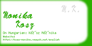 monika kosz business card